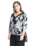 Chicwe Women's Plus Size Tunic Top Cashmere Touch with Lace Hem US14-26