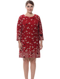 Chicwe Women's Cashmere Touch Plus Size Butterfly Printed Dress US16-26