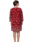 Chicwe Women's Cashmere Touch Plus Size Butterfly Printed Dress US16-26