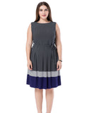 Chicwe Women's Plus Size Chevron Border Printed Dress Sleeveless US12-26